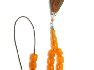 Κομπολόι ακρυλικό κίτρινο με φούντα